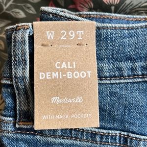Madewell.  Tall-cali demi-boot jeans in glenside wash